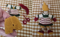 Outfit 6 Pc Set for Maileg "Girly Christmas Elf" (30 gram)