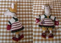 Outfit 6 Pc Set for Maileg "Girly Christmas Elf" (30 gram)