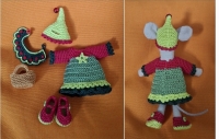 Outfit 5 Pc Set for Maileg "Christmas Pixie" (50 gram)