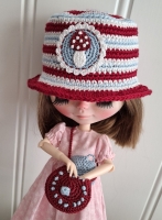 Blythe Hat and Purse "Toadstool Bliss" (70 gram)