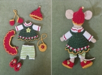 Outfit 7 Pc Set for Maileg "Christmas Outing" (50 gram)
